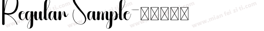 Regular Sample字体转换